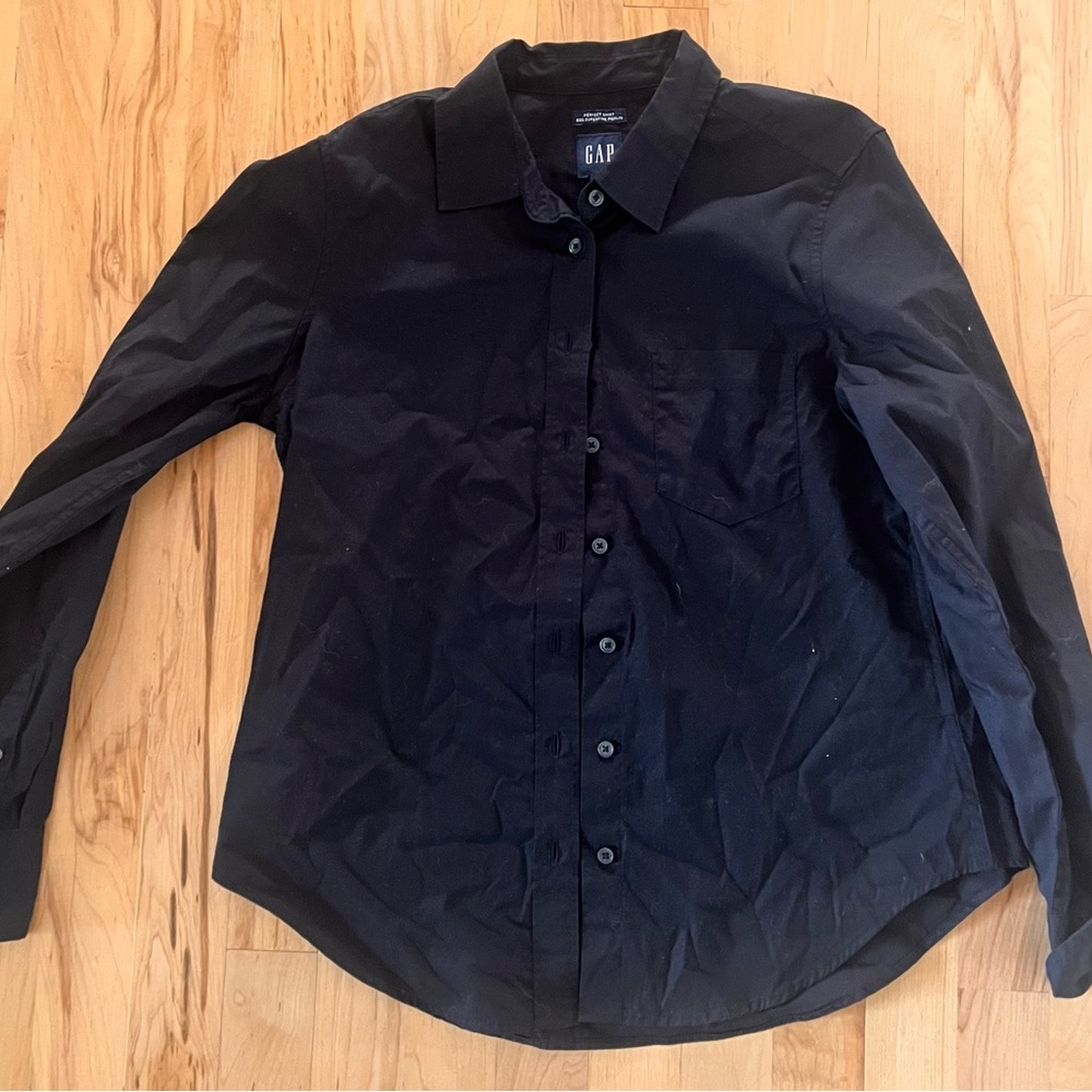 GAP Midnight Black Long Sleeve Shirt